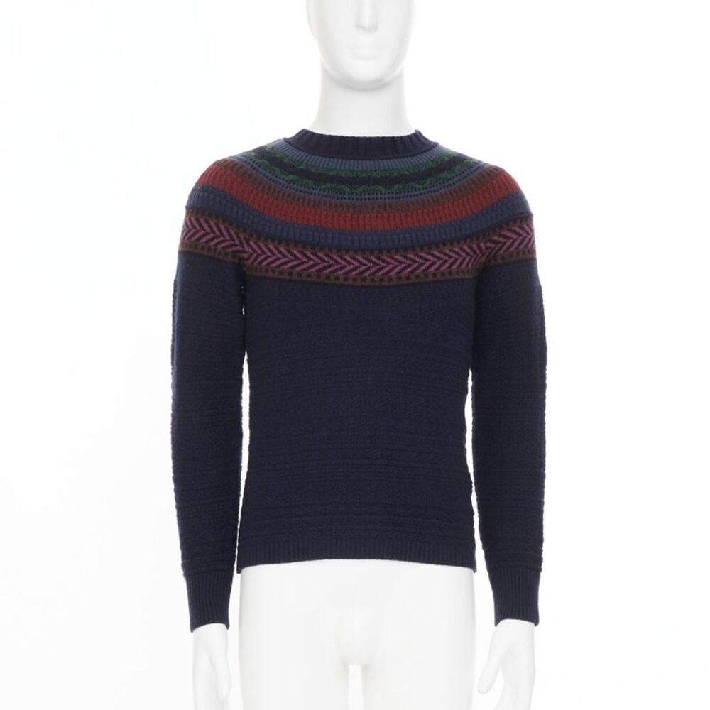 Burberry Prorsum 2014 Runway Fair Isle Lambswool Sweater